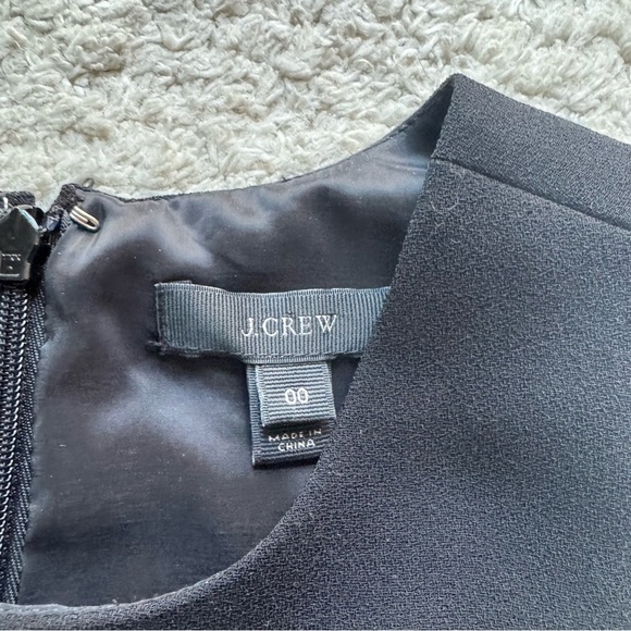 J Crew dress Sleeveless Fit & Flare Cocktail black gold cream holiday 00 - Picture 4 of 10